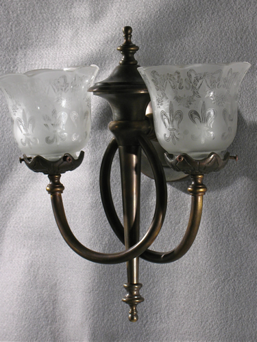 Pair of Double Twist Gas Sconces